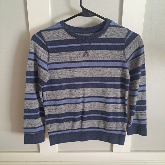 Sonoma Boys Blue Gray Striped Long Sleeve Sweater Size 7X - Picture 1 of 4